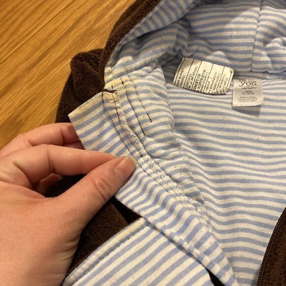 Baby Just One You by Carter's Fleece Brown Bear Pram Snuggle Suit (3 Months) - Picture 10 of 10